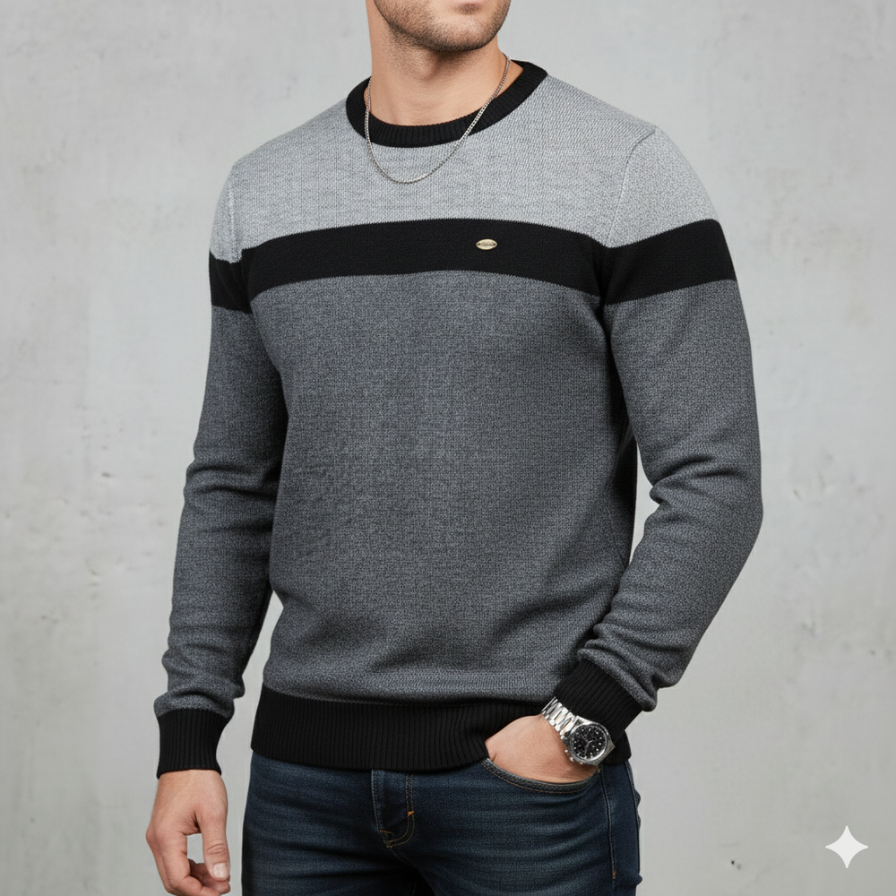 Gemusterter Strickpullover für Herren