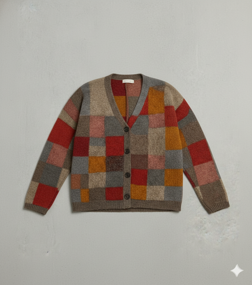 Damen Strickjacke mit abstraktem Print | Herbst/Winter | Stylisch