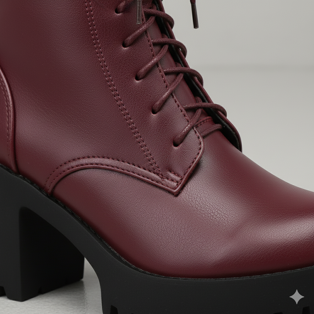 Damen Winter Stiefeletten mit Absatz | Warm Gefüttert & Vegan