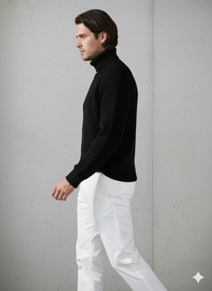 Herren Strickpullover mit Rollkragen | Warm & Elegant | Winter