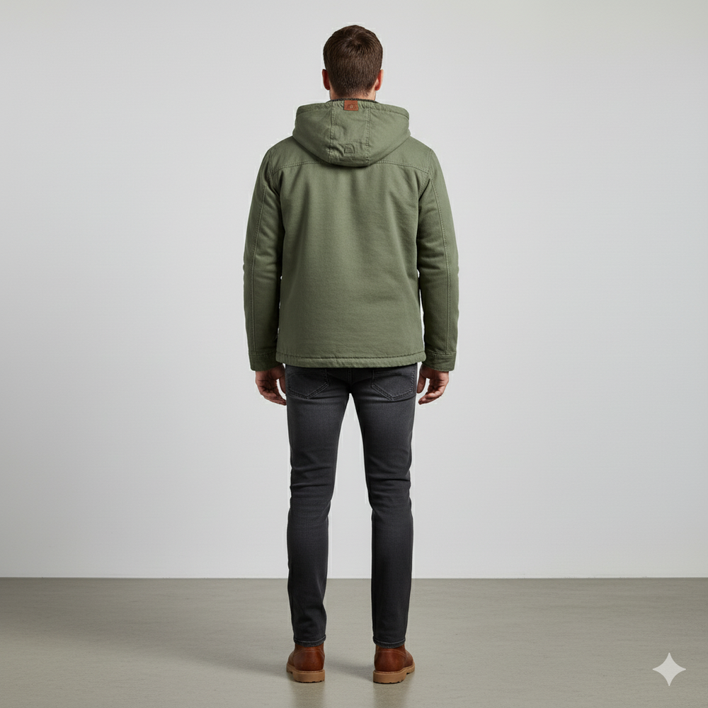 Warme Herren Kapuzenjacke mit Fleecefutter | Herbst Winter