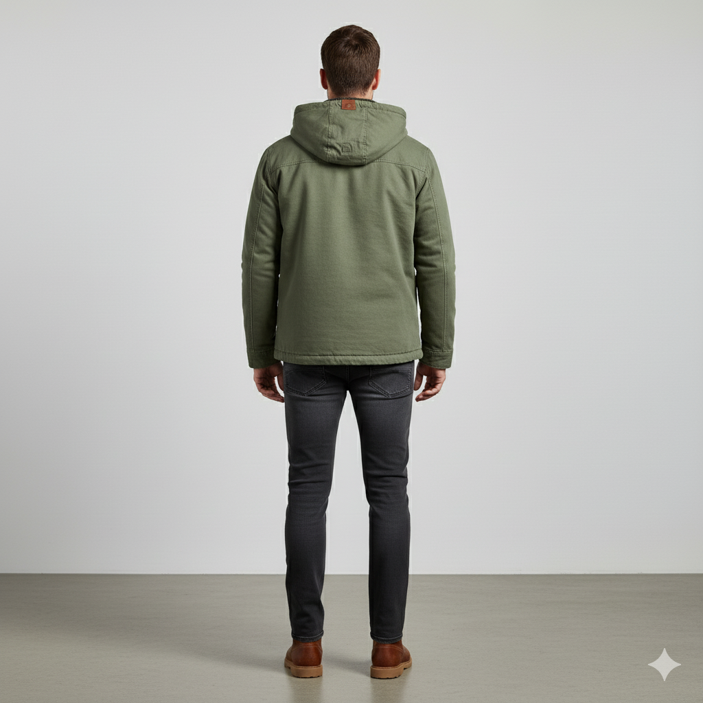 Warme Herren Kapuzenjacke mit Fleecefutter | Herbst Winter