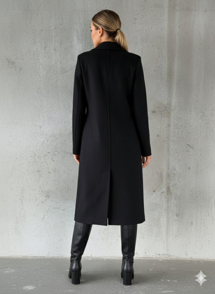 Damen Mantel mit Reverskragen | Doppelreihig & Elegant | Herbst/Winter