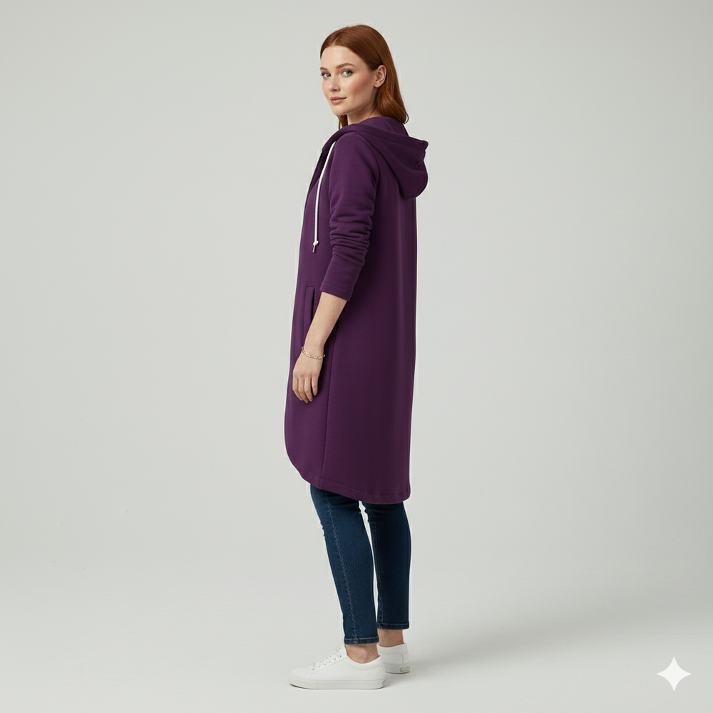 Damen Sweatjacke mit Kapuze & Reißverschluss | Herbst/Winter