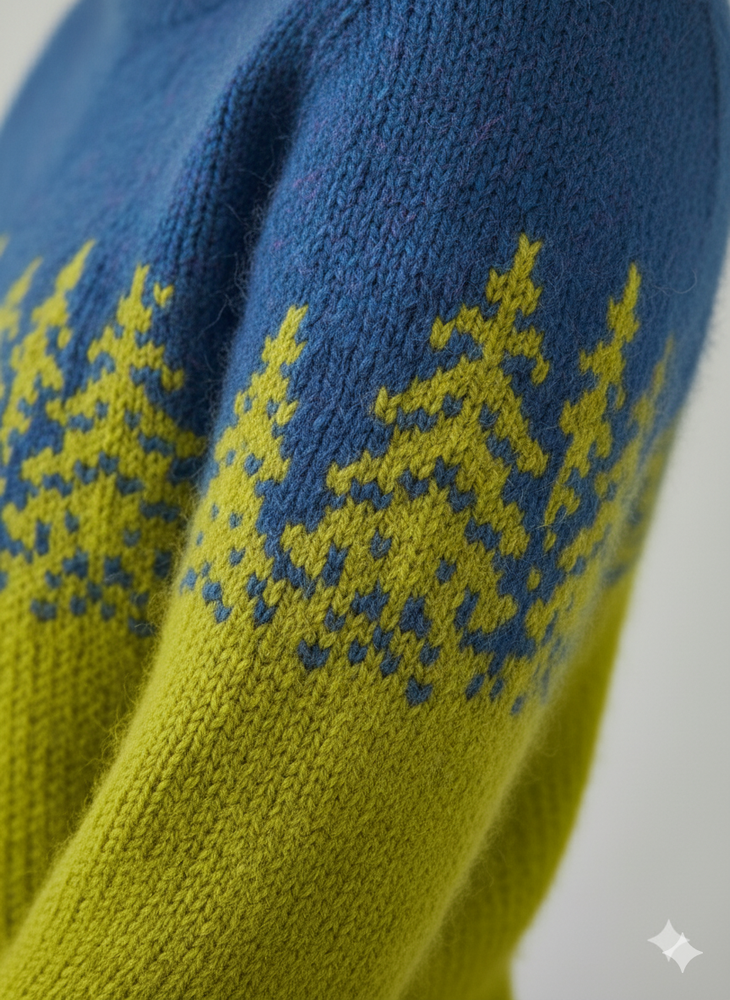 Damen Strickpullover mit Rundhals | Winter | Norweger-Muster