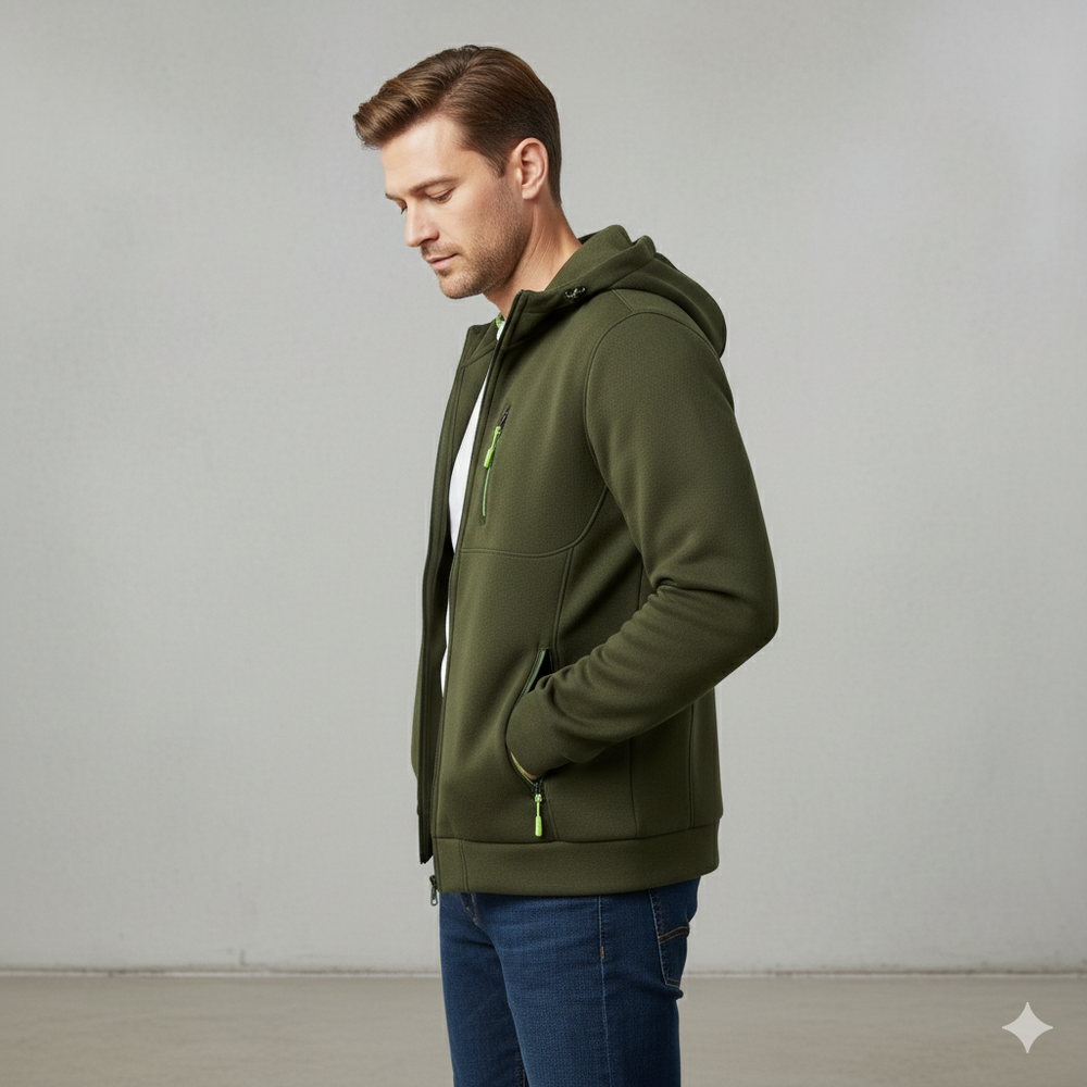 Fleecejacke für Herren mit Kapuze | Warm & Bequem | Herbst