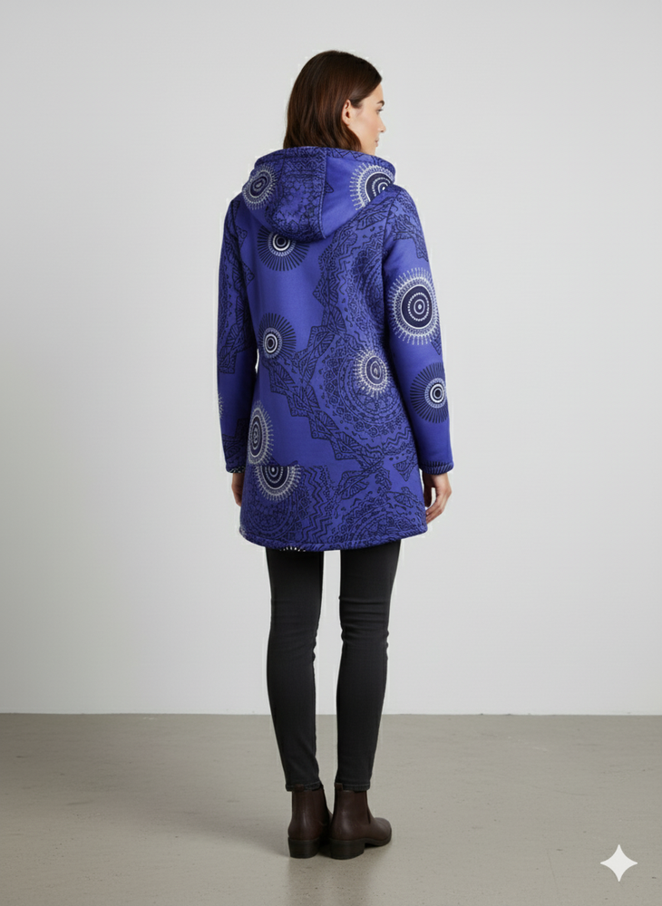 Damen Fleecejacke mit Kapuze | Plüsch & Kuschelig | Herbst/Winter