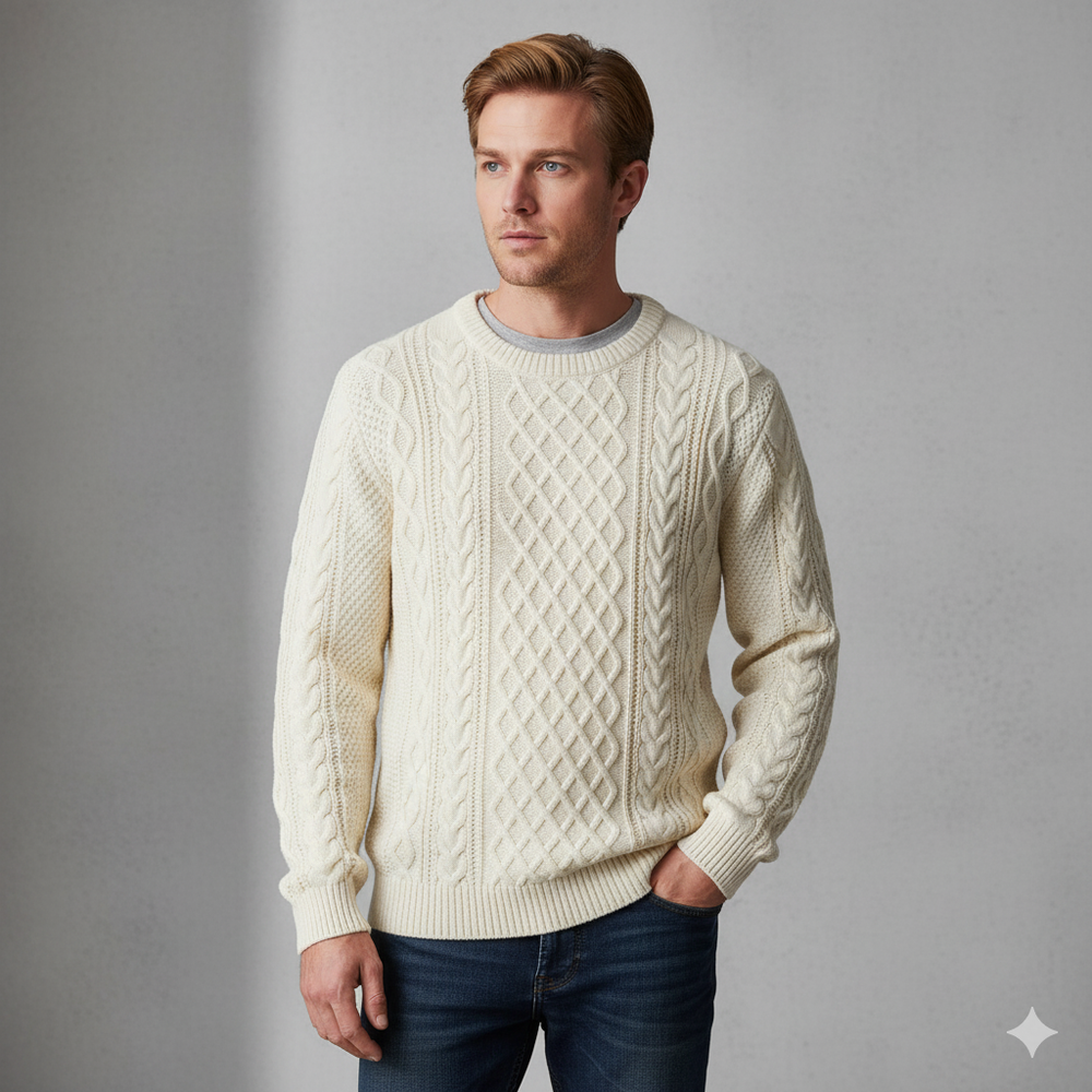 Herren Strickpullover mit Strukturmuster | Modern & Warm | Winter