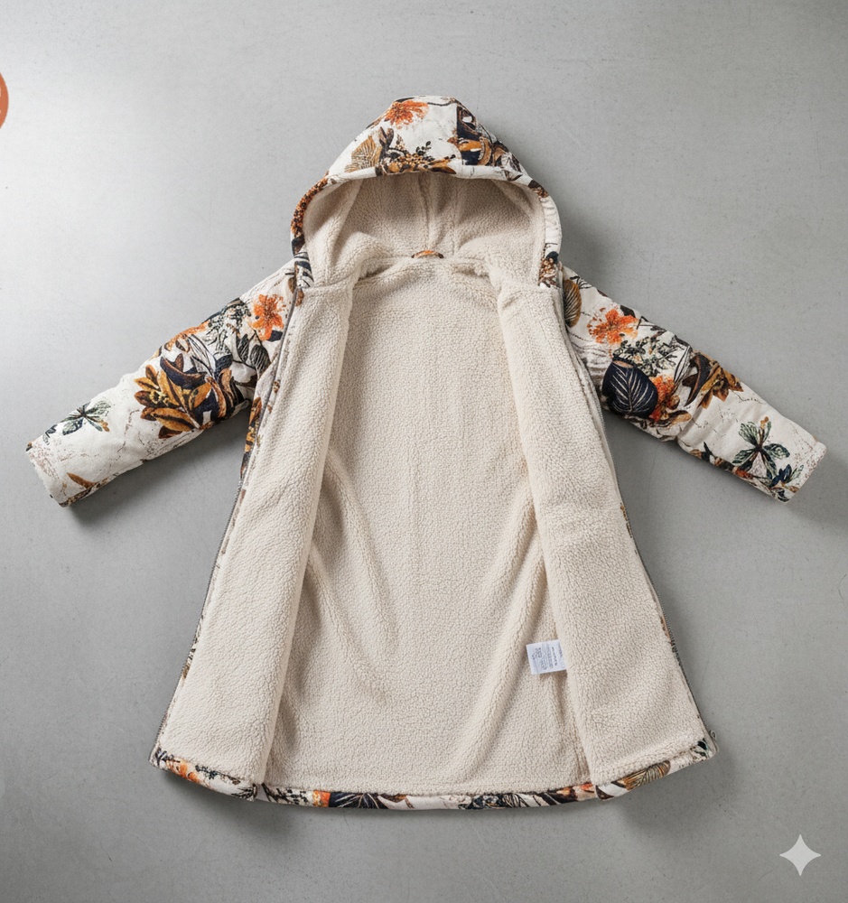 Damen Fleecejacke mit Kapuze | Plüsch & Kuschelig | Herbst/Winter