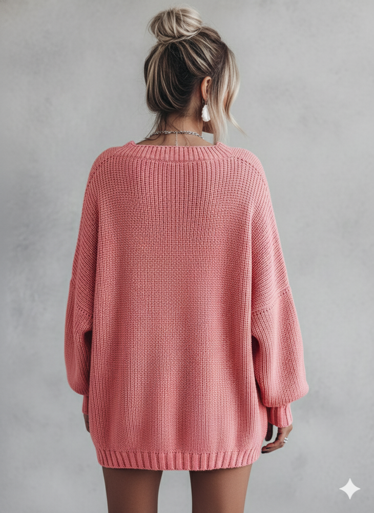 Locker gestrickter Damenpullover | Oversize & Freizeit