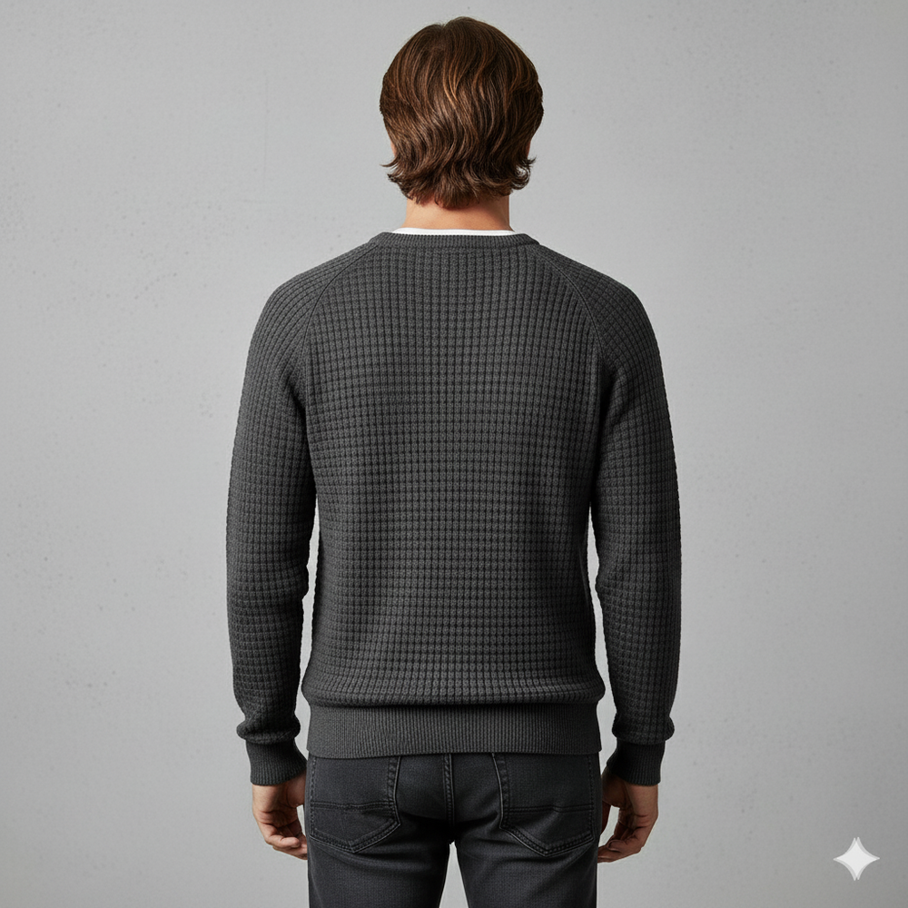 Herren Baumwollpullover mit Karomuster | Modern & Bequem