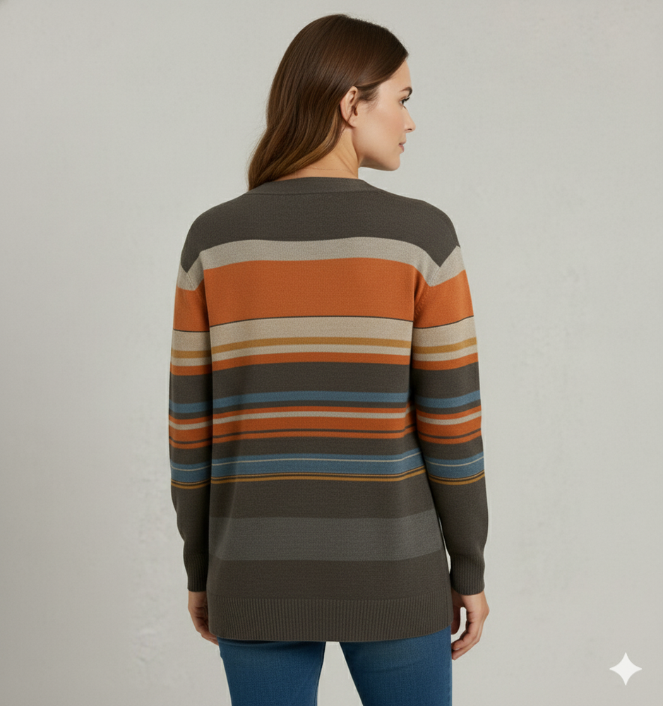 Damen Strickjacke mit abstraktem Print | Herbst/Winter | Stylisch