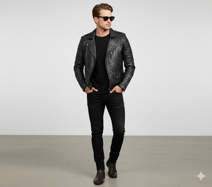 Herren Bikerjacke aus Veganleder | Modern & Casual