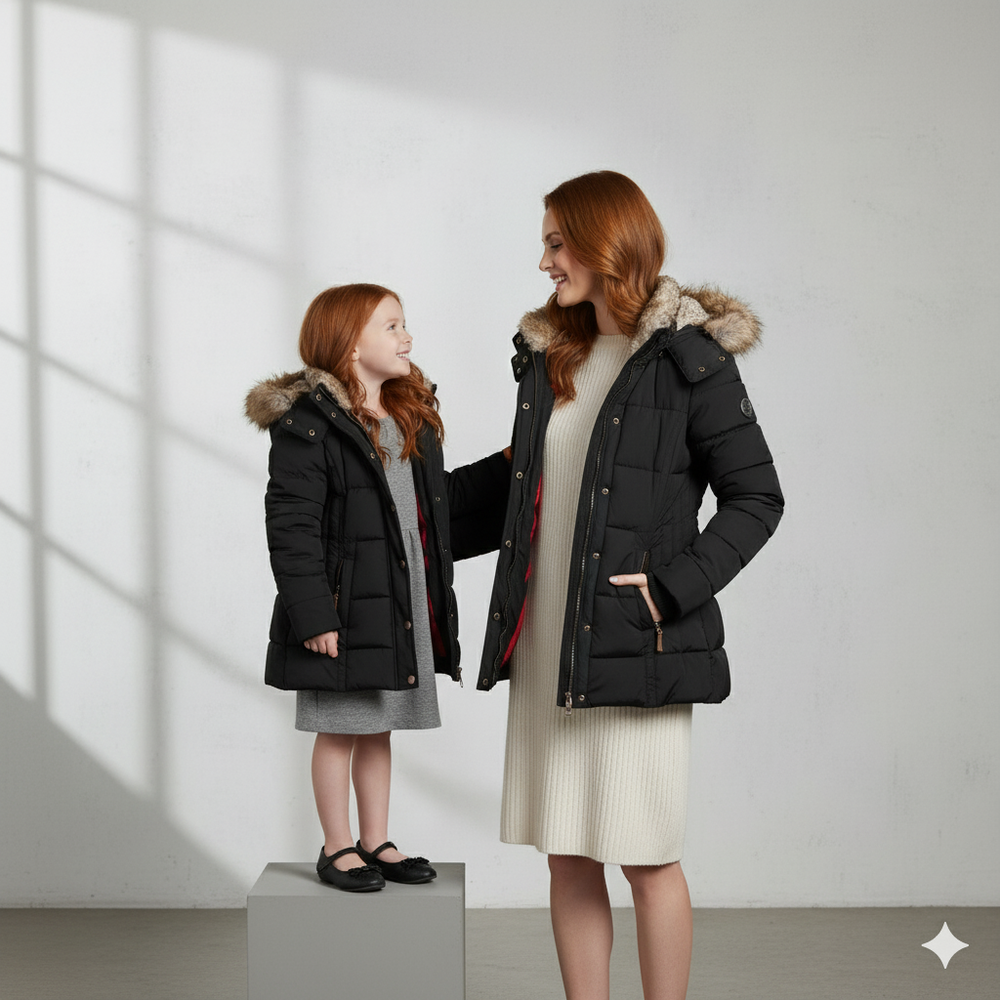 Damen Winterjacke mit Fellkapuze | Warm & Figurbetont