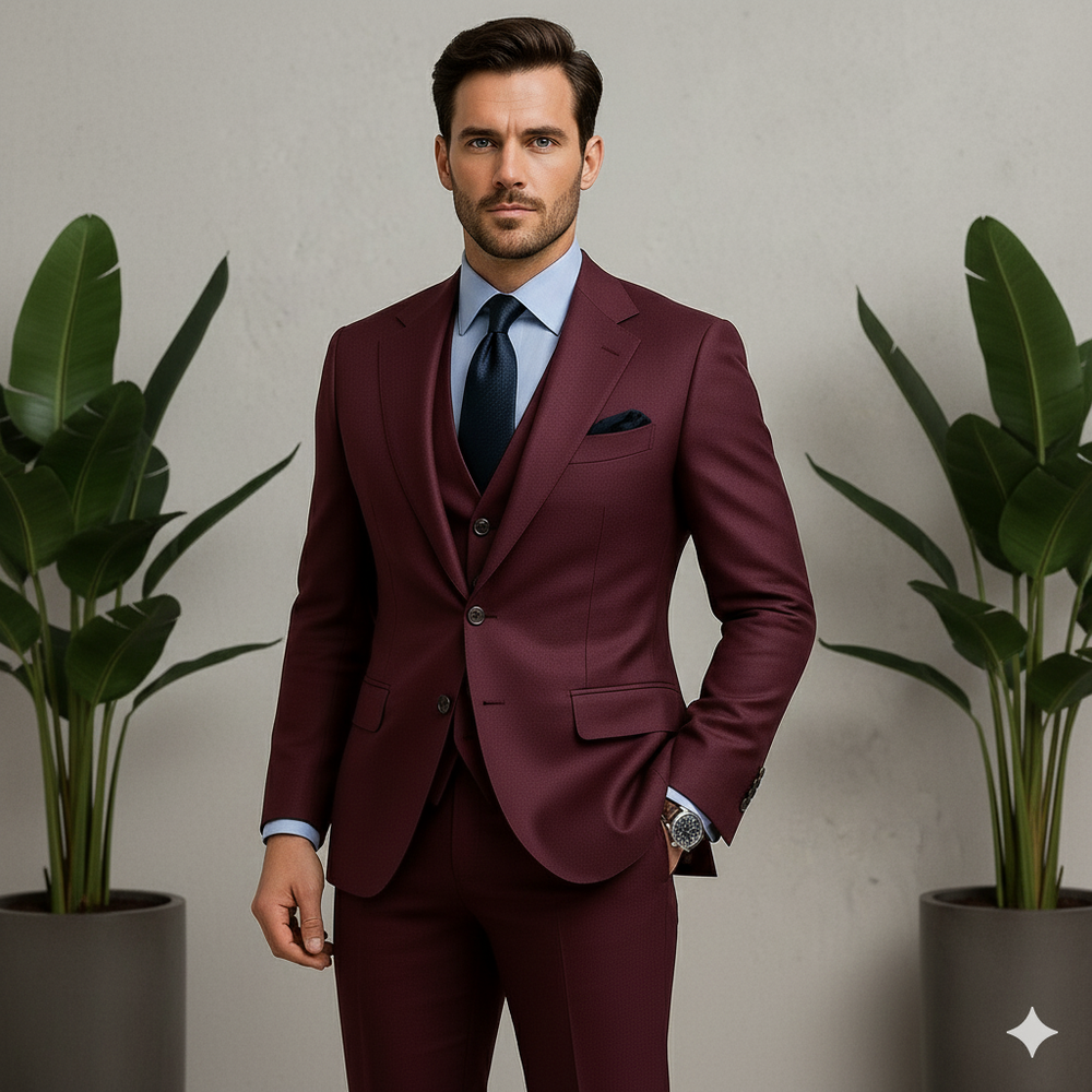 Herren Anzug 3-teilig | Slim Fit Elegant für Hochzeit & Business