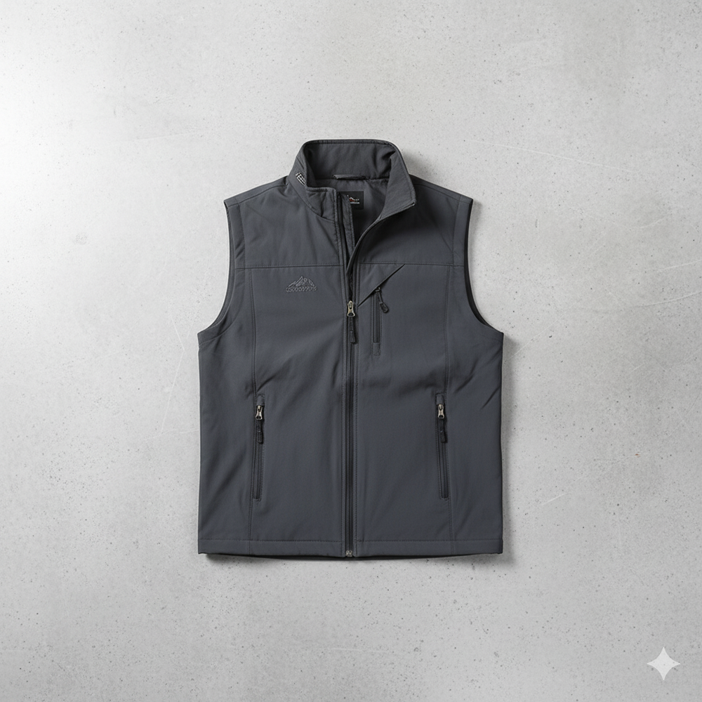 Herren Freizeitweste mit Reißverschluss | Leicht & Atmungsaktiv | Herbst