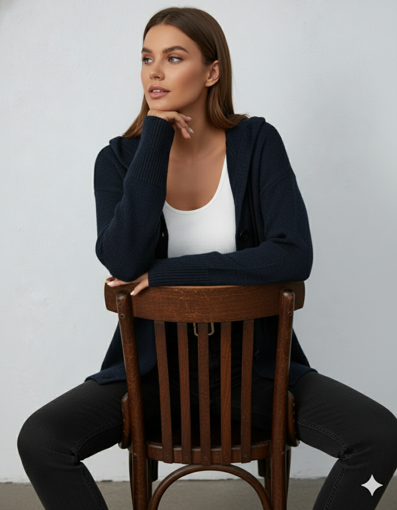 Lässiger Damen Strickjacke mit Knopfleiste | Herbst Winter