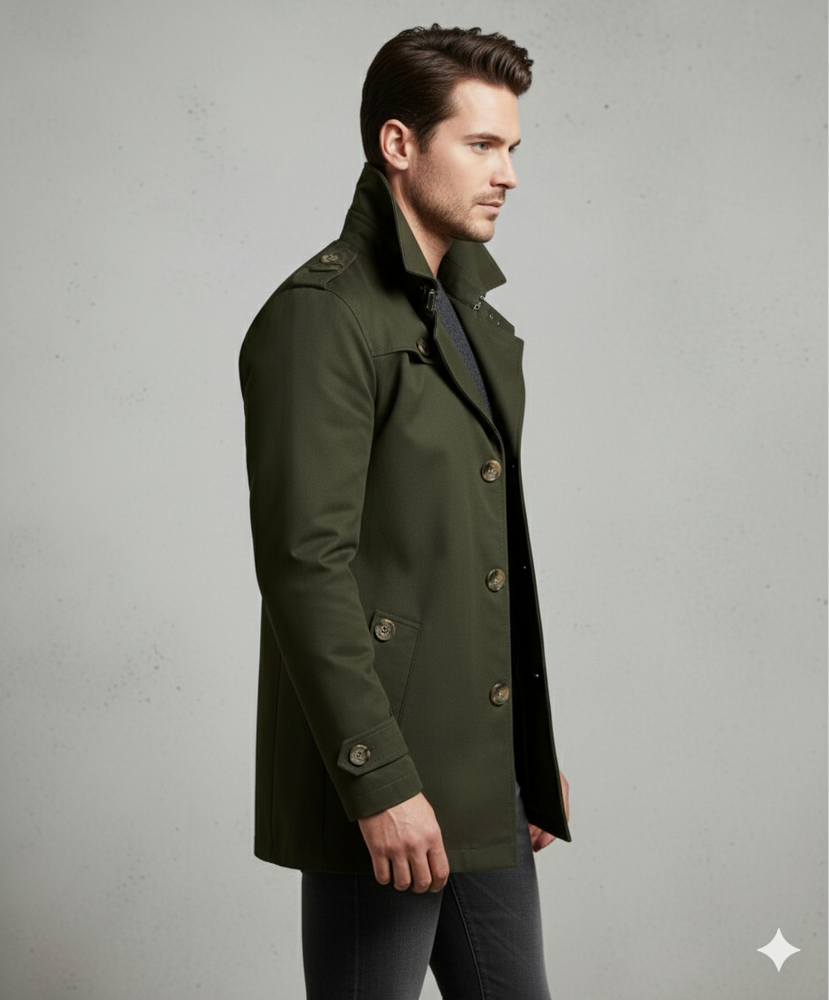 Eleganter Herren Trenchcoat mit Reverskragen | Herbst Übergang