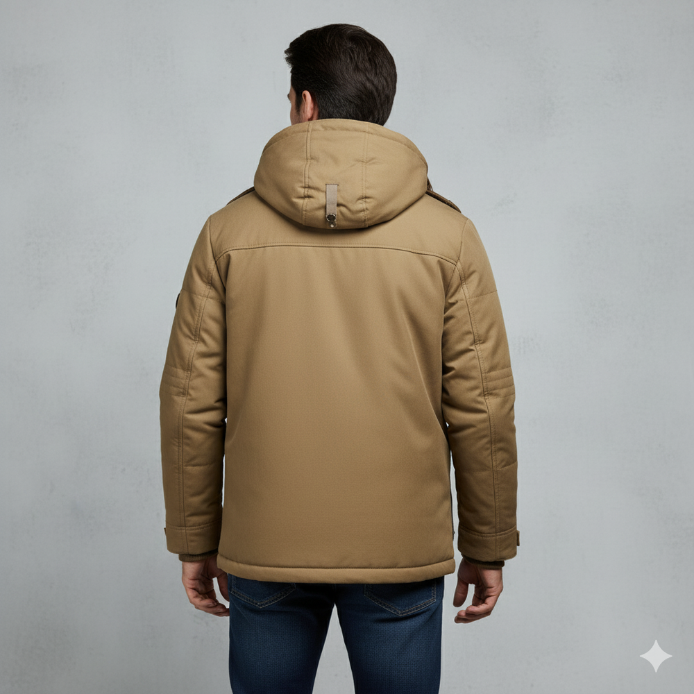 Warmer Herren Wintermantel mit Kapuze | Dick & Funktional