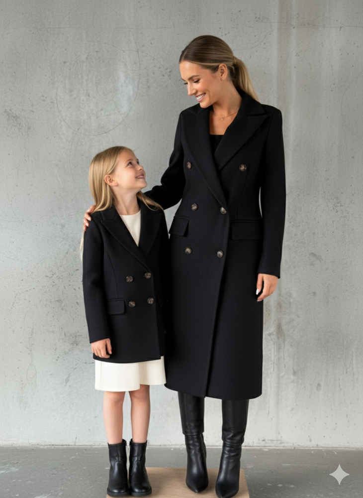 Damen Mantel mit Reverskragen | Doppelreihig & Elegant | Herbst/Winter