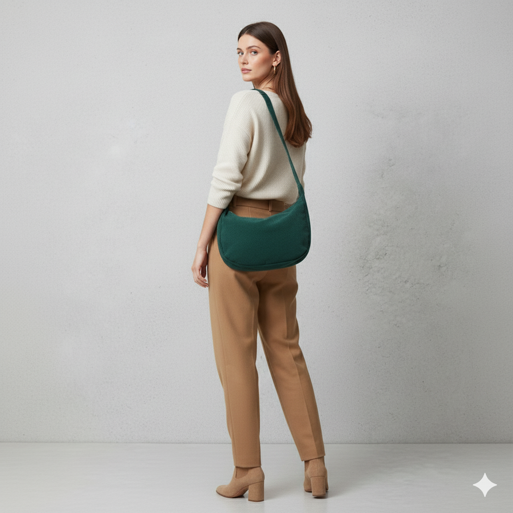 Lässige Damen Umhängetasche aus Cord | Leicht & Bequem