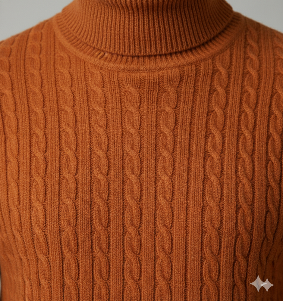 Herren Strickpullover mit Rollkragen | Slim Fit | Winter