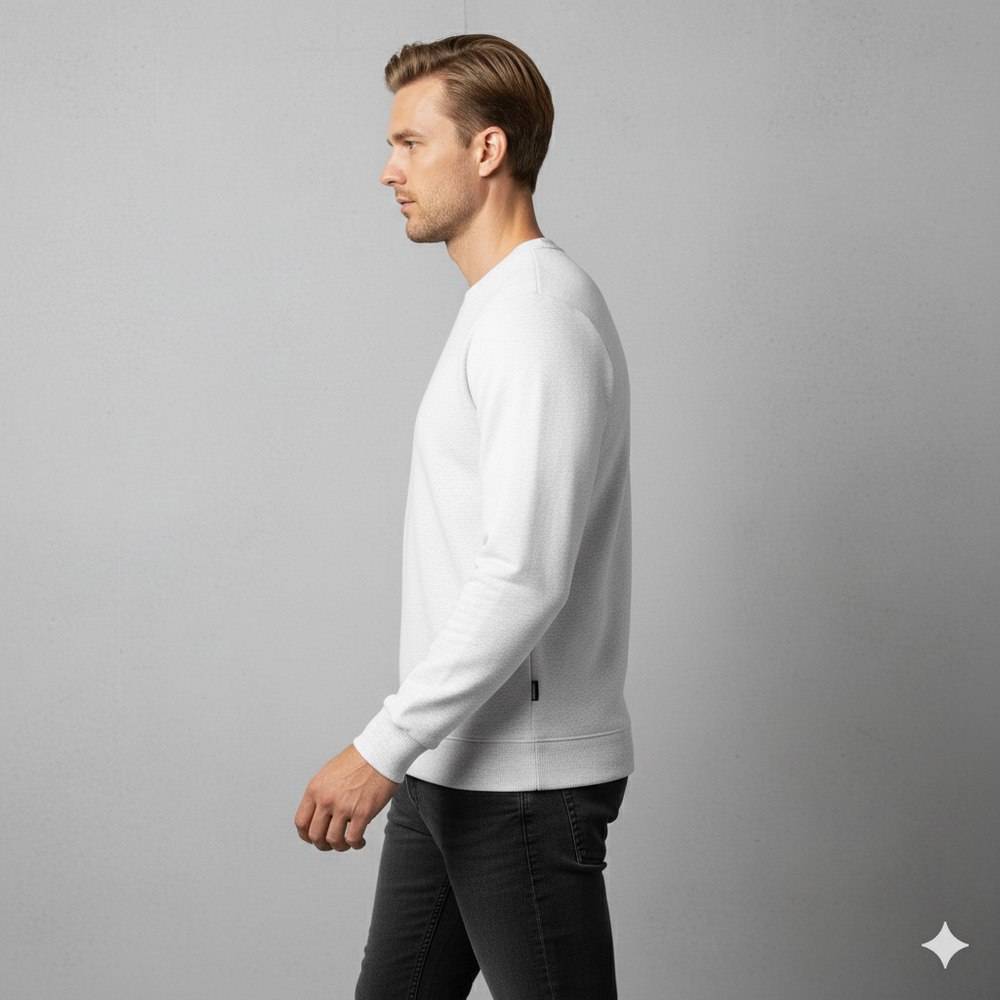 Herren Sweatshirt mit Rundhalsausschnitt