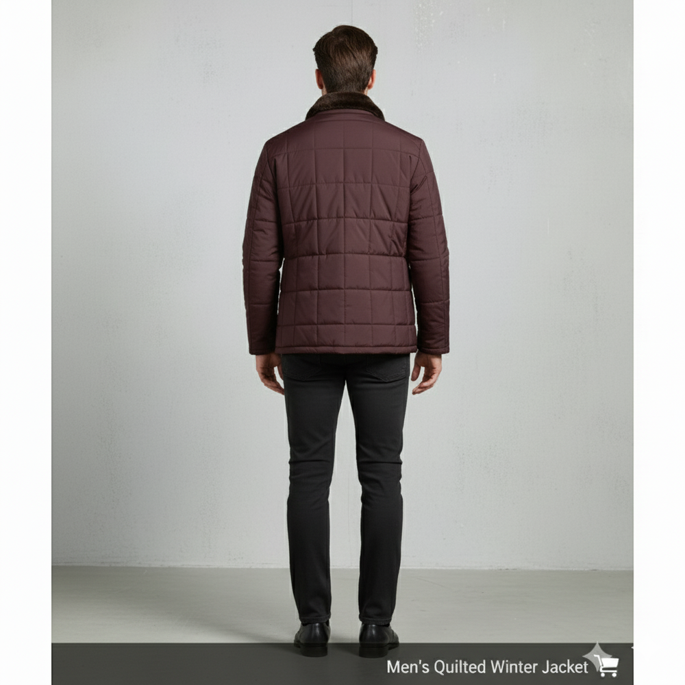 Elegante Herren Steppjacke mit Stehkragen | Warm | Winter