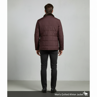 Elegante Herren Steppjacke mit Stehkragen | Warm | Winter
