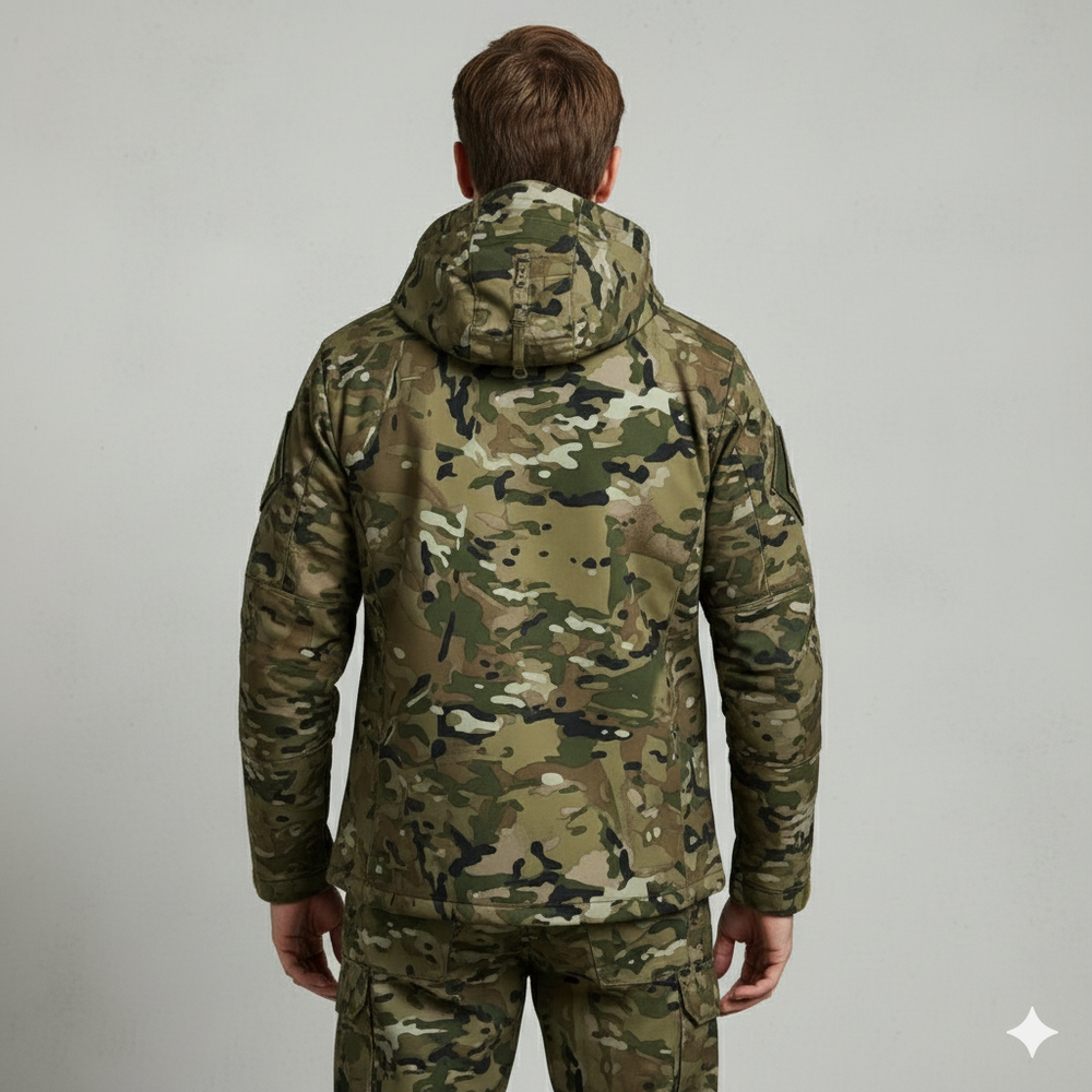 Herren Outdoor Taktikanzug mit Kapuze | Wasserabweisend & Winter