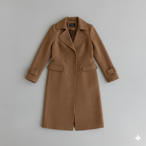 Damen Wollmantel mit Reverskragen | Elegant & Mittellang | Herbst/Winter