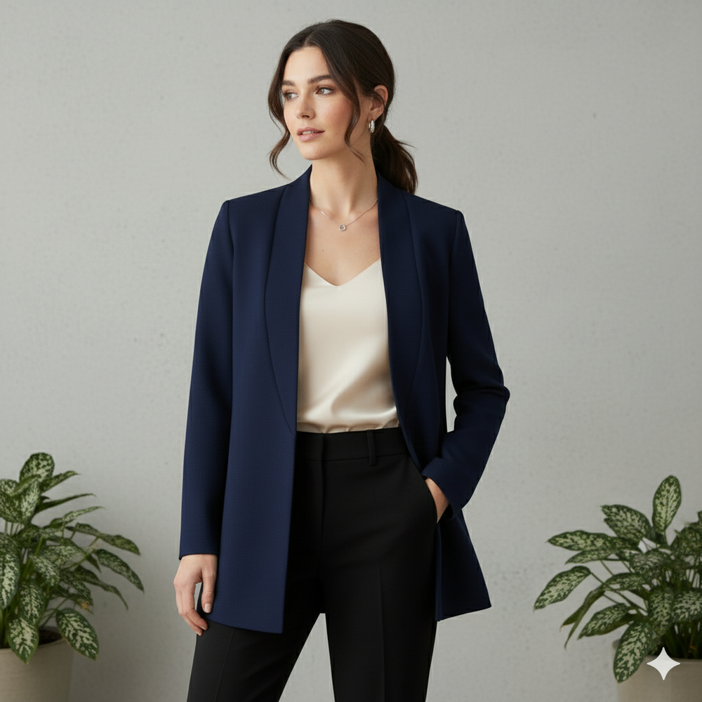 Damen Wollmantel mit Stehkragen | Schmaler Schnitt & Elegant | Herbst/Winter