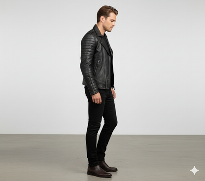 Herren Bikerjacke aus Veganleder | Modern & Casual