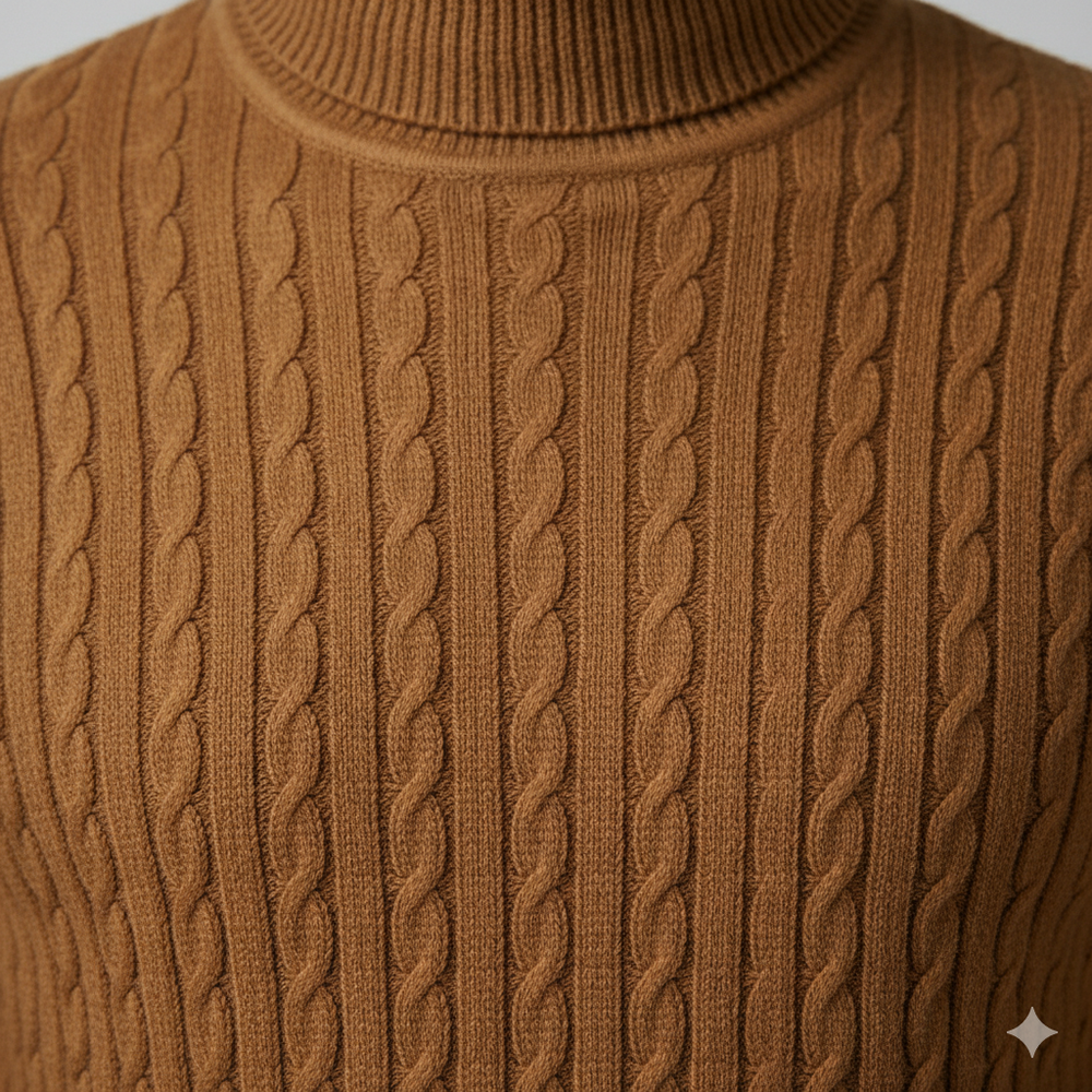 Feiner Herren Strickpullover mit Rollkragen