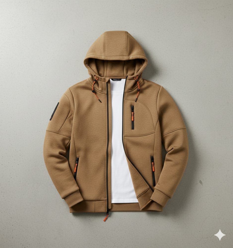 Fleecejacke für Herren mit Kapuze | Warm & Bequem | Herbst