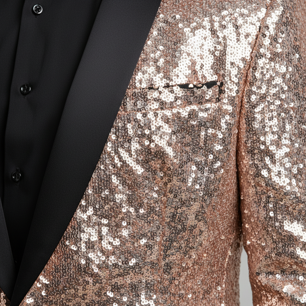 Herren Sakko mit Pailletten | Festlich & Elegant | Slim Fit