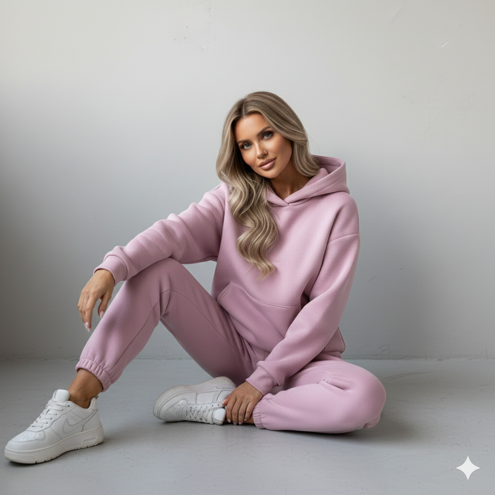 Warmer Damen Hoodie Zweiteiler | Bequem für Herbst & Winter