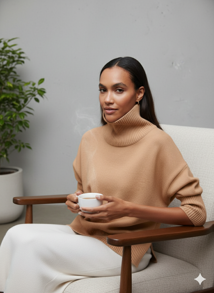 Kuscheliger Damenpullover mit Rollkragen | Warm für Herbst/Winter