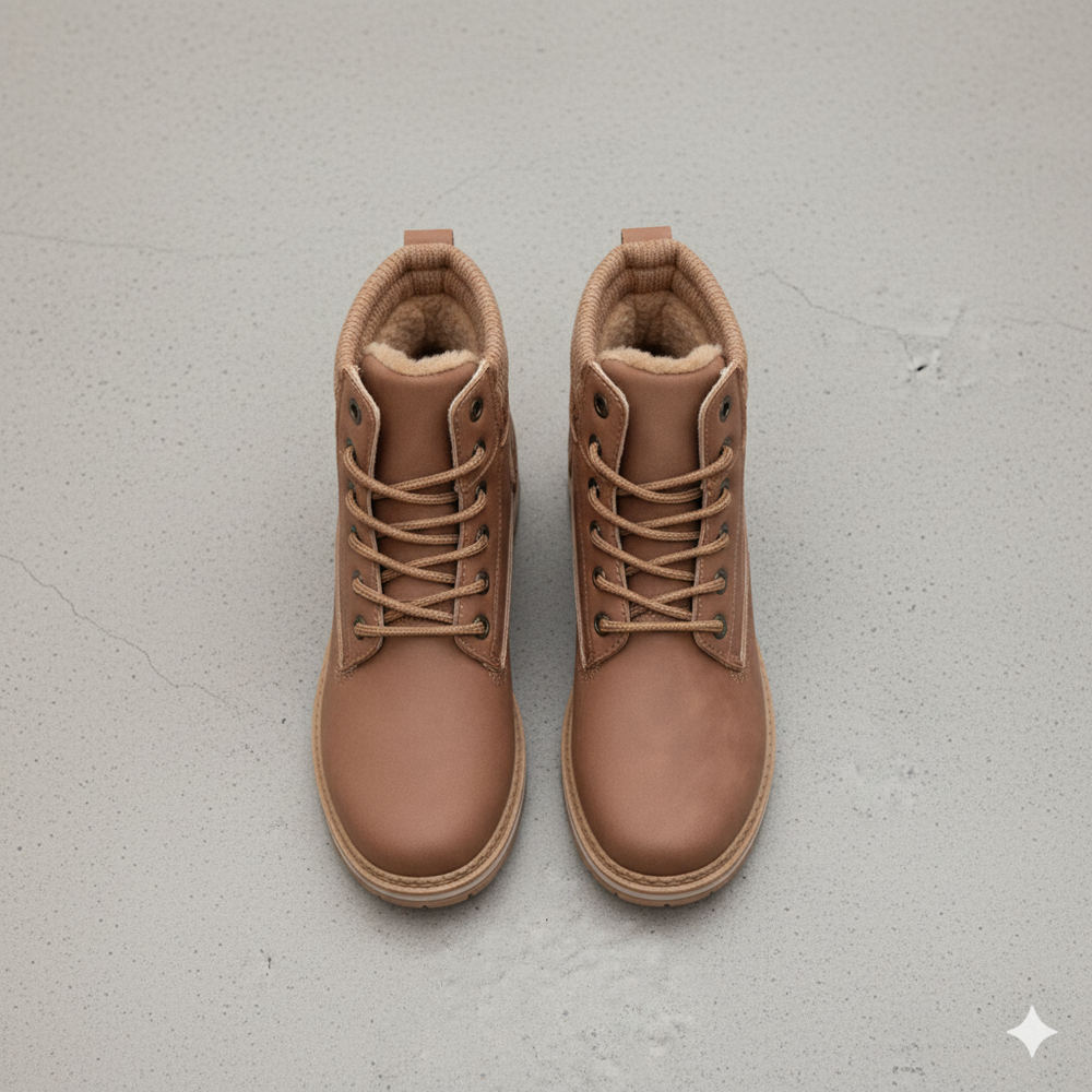 Damen Winterstiefel mit Fellfutter | Warme Schnür-Boots