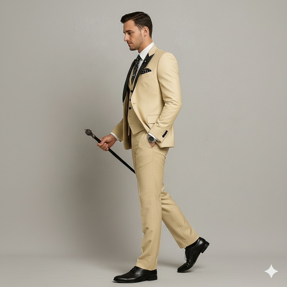 Herren 3-teiliger Anzug Slim Fit | Business Hochzeit Smoking