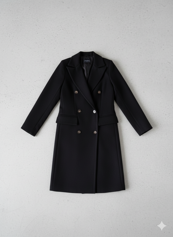 Damen Mantel mit Reverskragen | Doppelreihig & Elegant | Herbst/Winter