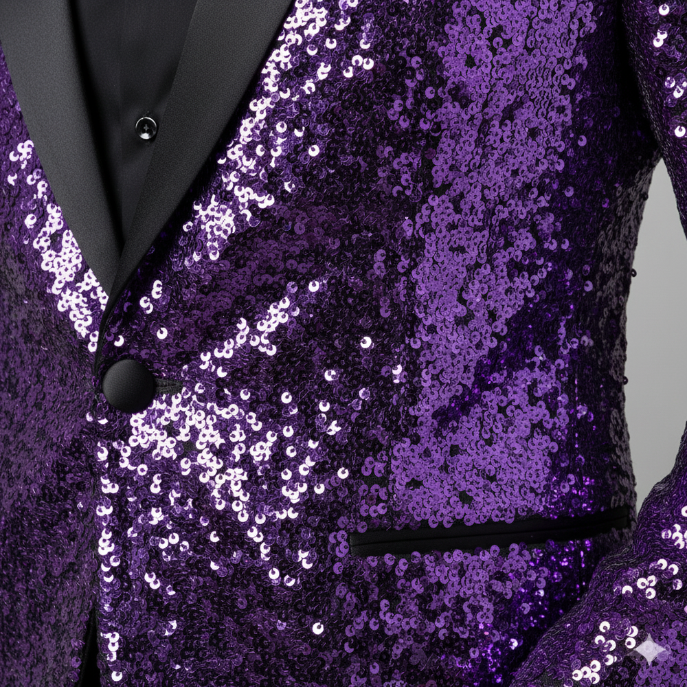 Herren Sakko mit Pailletten | Festlich & Elegant | Slim Fit