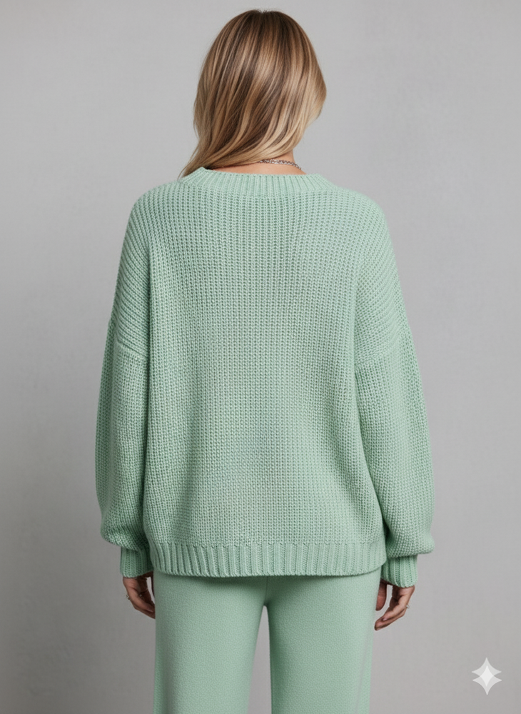 Locker gestrickter Damenpullover | Oversize & Freizeit