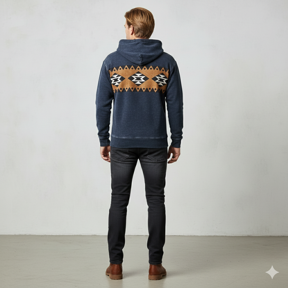 Herren Hoodie mit Muster | Lässig & Warm | Herbst/Winter