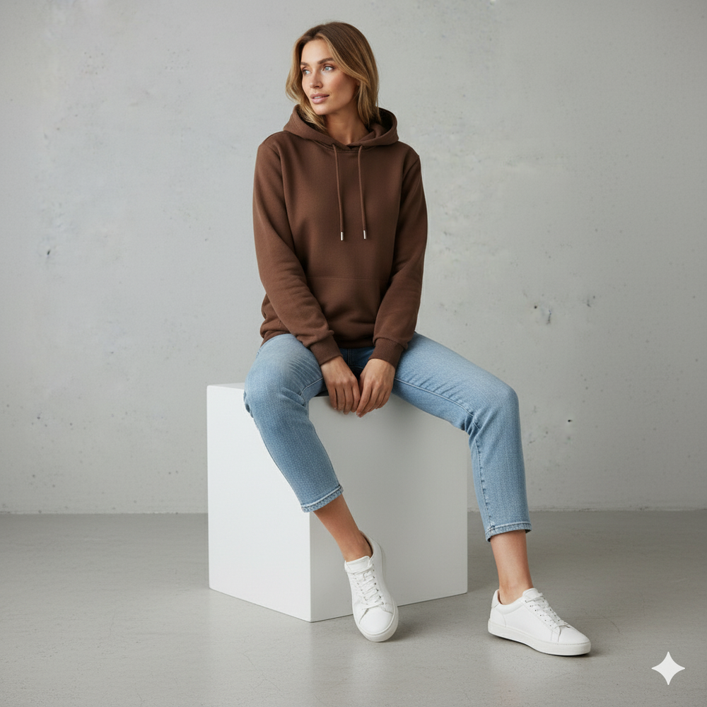 Lässiger Damen Hoodie mit Rückendruck