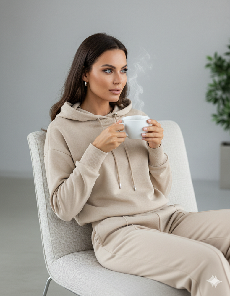 Damen Hoodie mit Kapuze | Zweiteilig & Freizeit