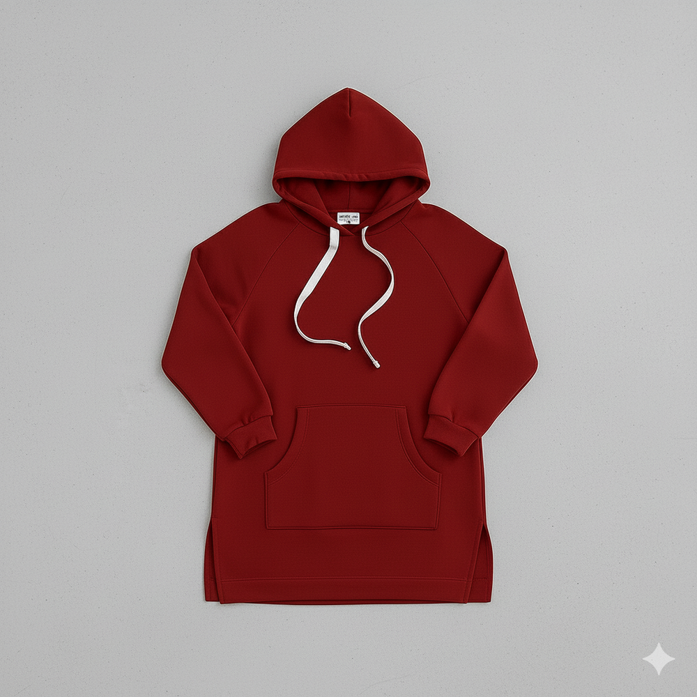 Lässiges Damen Hoodie Kleid mit Kordelzug | Bequem für Freizeit