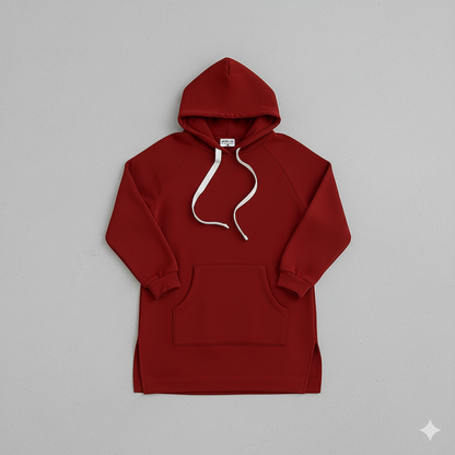 Lässiges Damen Hoodie Kleid mit Kordelzug | Bequem für Freizeit