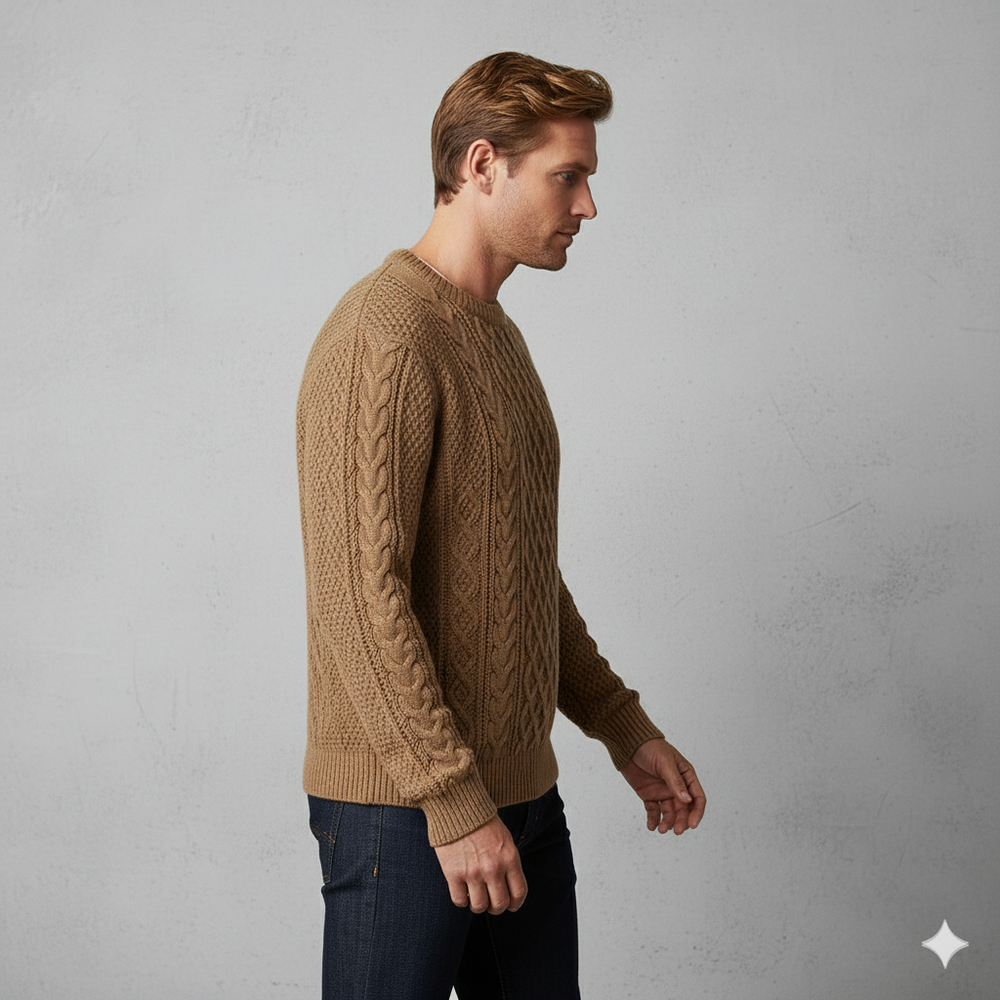 Herren Strickpullover mit Strukturmuster | Modern & Warm | Winter