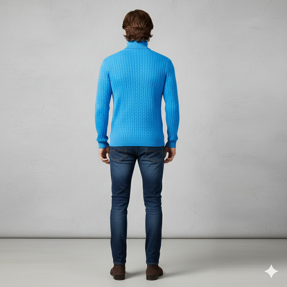 Feiner Herren Strickpullover mit Rollkragen